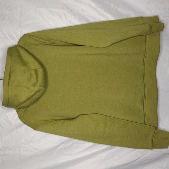 Carhartt Relaxed Fit Midweight Logo Sleeve Fleece Hoodie Olive Green Womens XL - Picture 5 of 6